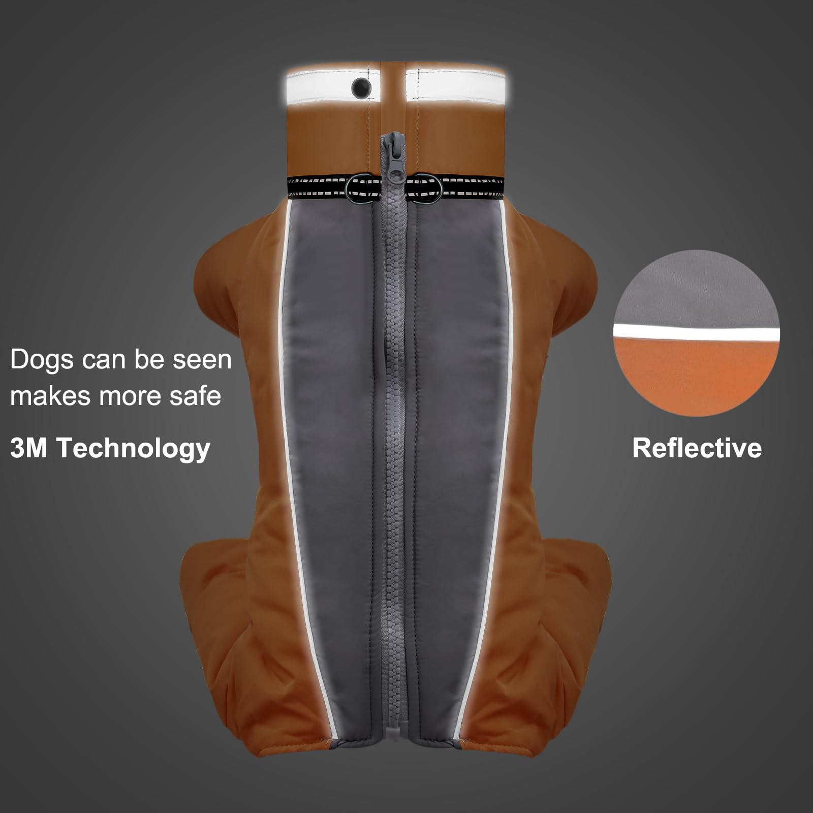 Giacca calda per cani, cappotto invernale per cani di piccola e media taglia, giacca a vento impermeabile Refflective Pet Snowsuit Puppy Clothes per femmine S