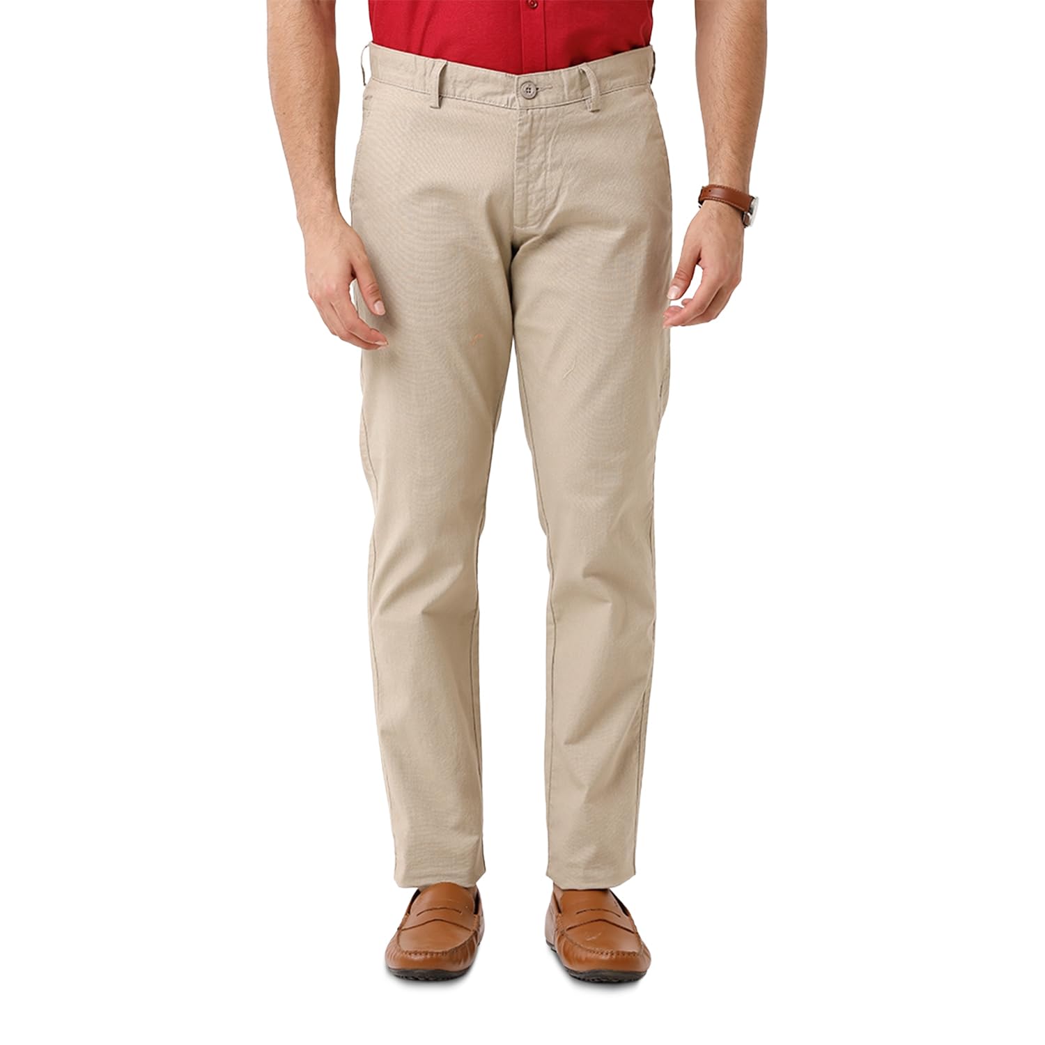 Kansas Cotton Slub Smart Fit Solid Trouser for Men | Comfortable Casual Wear Pants | Pack of 1
