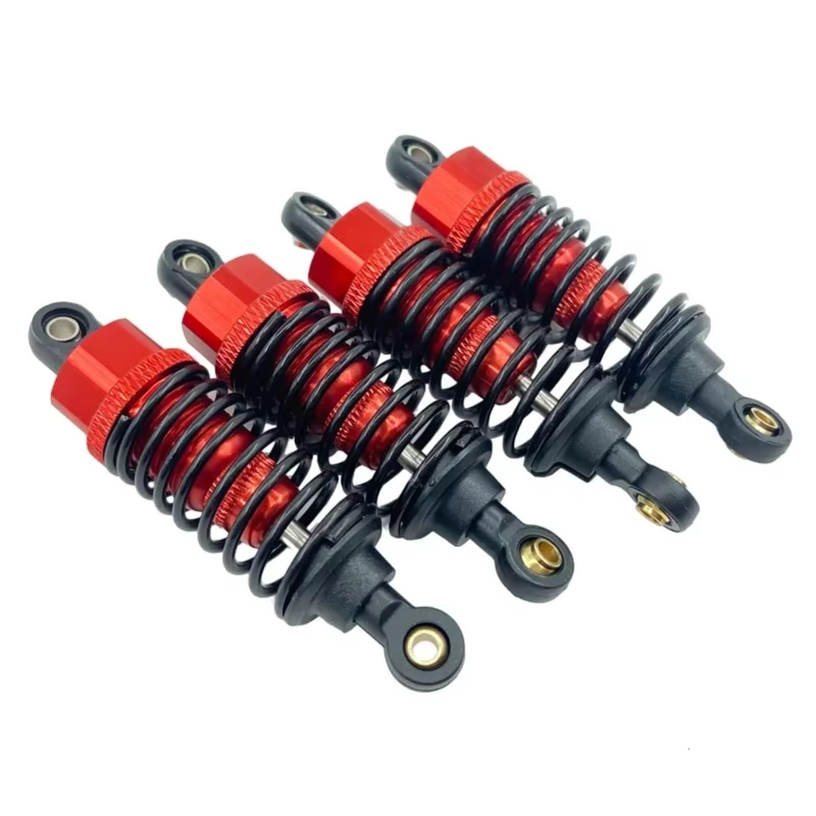 Stoßdämpfer für RC Cars Für Tamiya Für TT02 Für TT01 M05 Für HPI Für HSP 1/10 RC On Road Drift Für Rennwagen, Aluminiumlegierung, Öl-Stoßdämpfer(Red)