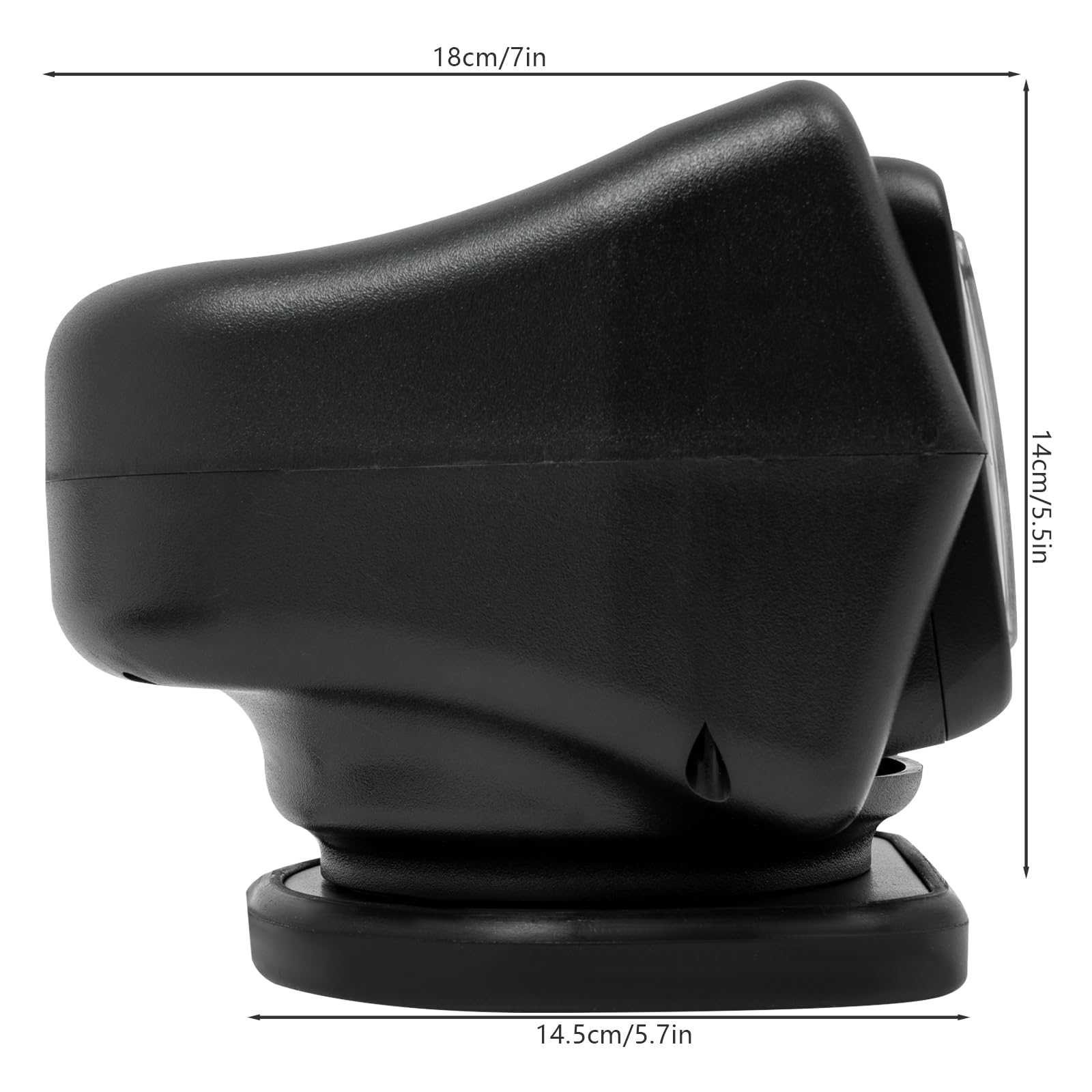 OUKANING Faro da lavoro a LED, 60 W, 600 m, 8000 lm, con telecomando, 5 A, IP67, rotazione a 360°, 6500 K, per fuoristrada, ATV, camion, barche (nero)