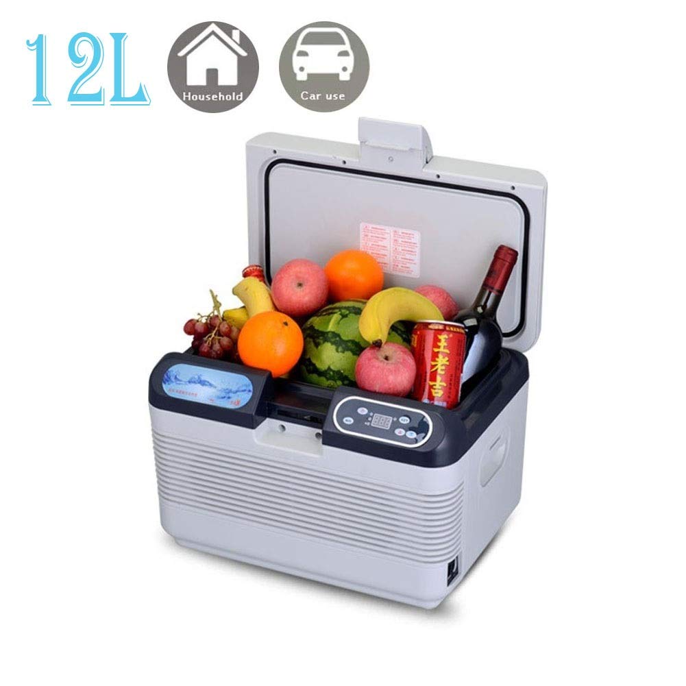 12L Auto Portatile Frigorifero/Auto e casa 12v / 24v / 220V Frigorifero Elettrico Mini Frigorifero Portatile Libero Caldo e Freddo, per Camion, Viaggi, Picnic,Campeggio