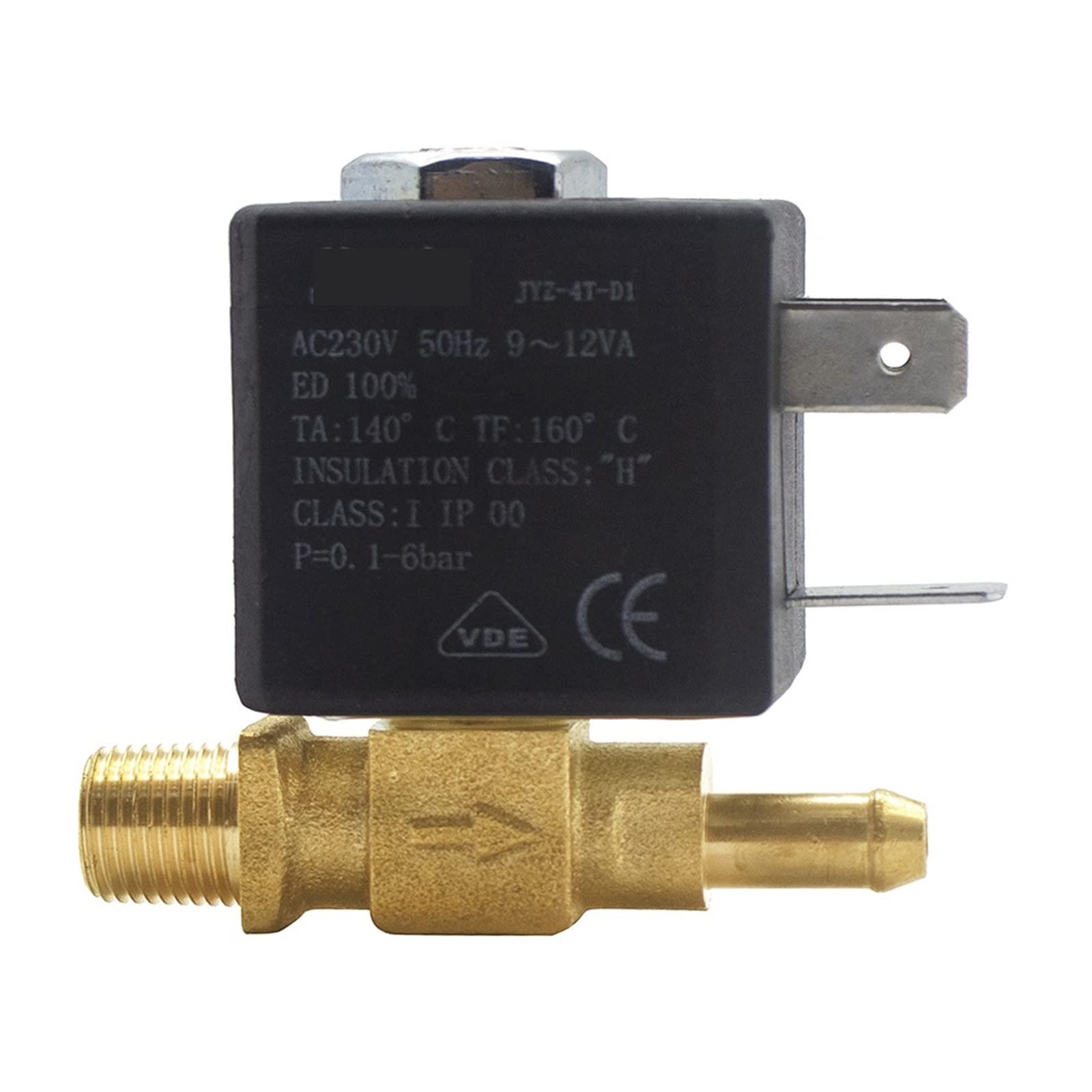 JIAYIN JYZ-3 AC230V G1/8 JYZ-3 Hoge Druk Elektromagnetische Solenoïde Water Gas Stoomstrijkijzer Klep Brandregelklep 2-weg Type