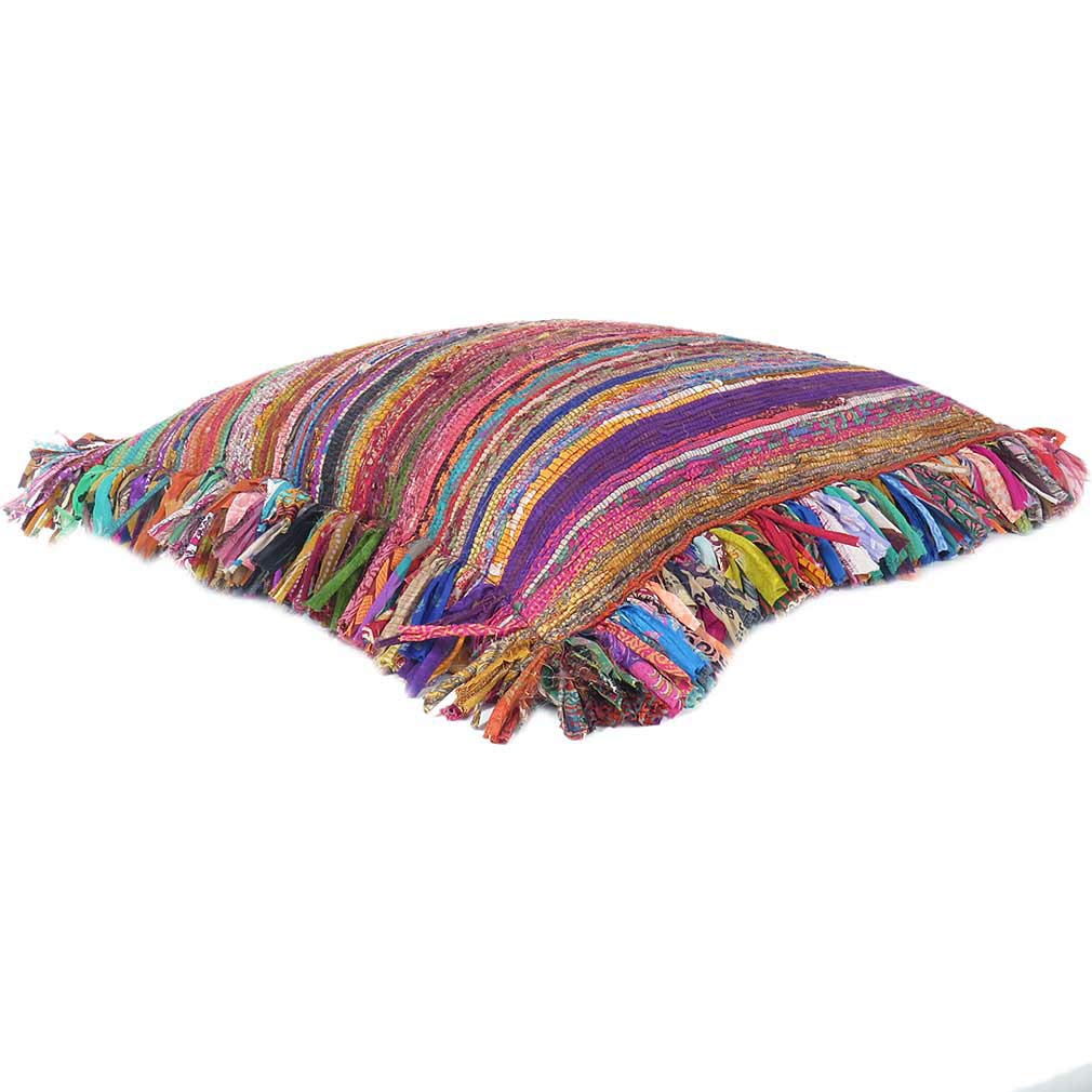 Eyes of India - 16 Marrone Patchwork Cuscino Divano Divano Cuscino