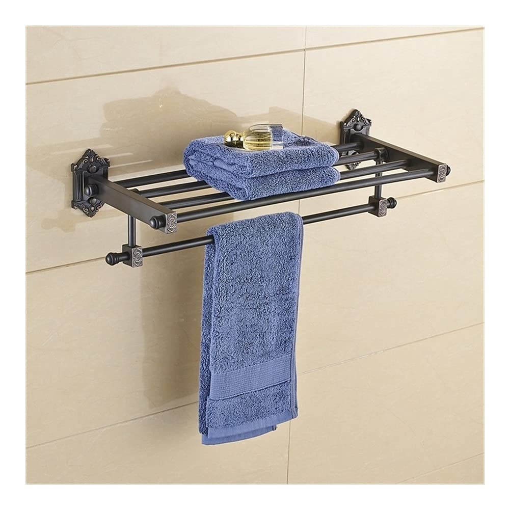 Étagère de bain murale en laiton pour organiser vos serviettes avec style au quotidien