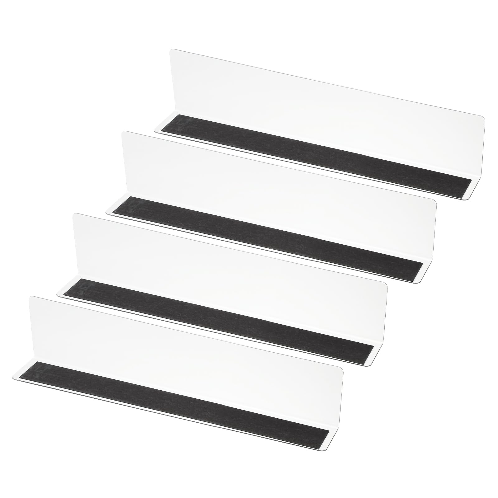 PATIKIL 4 Pack Shelf Dividers for Closet Organization 11.1x1.2x2.4 Acrylic Magnetic Closets Separator Kitchen Cabinet Shelves Under Bed Blocker for Bedroom Kitchen Office Clear