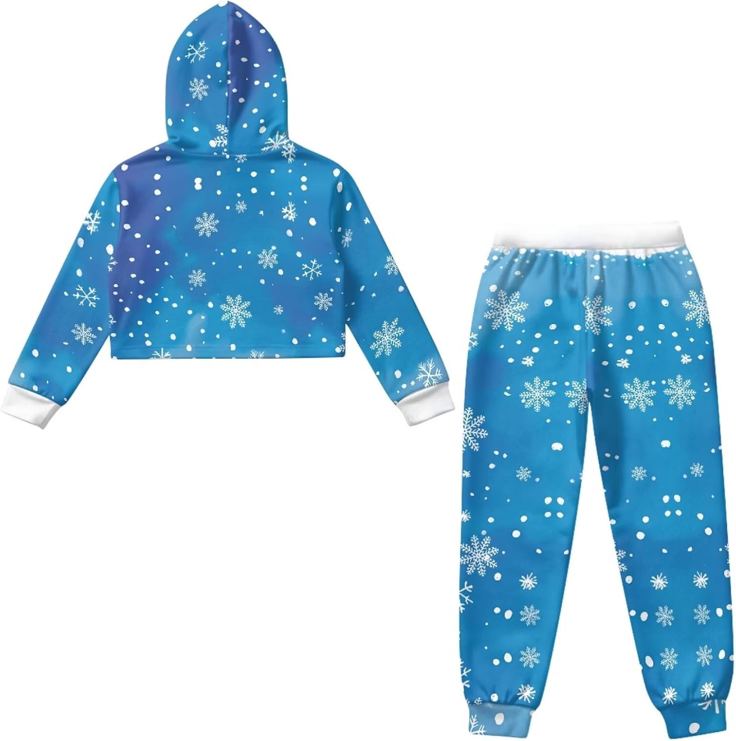 Girls Sweatsuit and Sweatpants Pullover Crop Tops for Kids Sweatshirts Athletic Sets