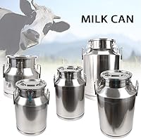 Vista 4 de Lata de leche de acero inoxidable de 5 galones de 20 litros, olla para lácteos con tapa sellada, cubo resistente 304, recipiente de almacenamiento