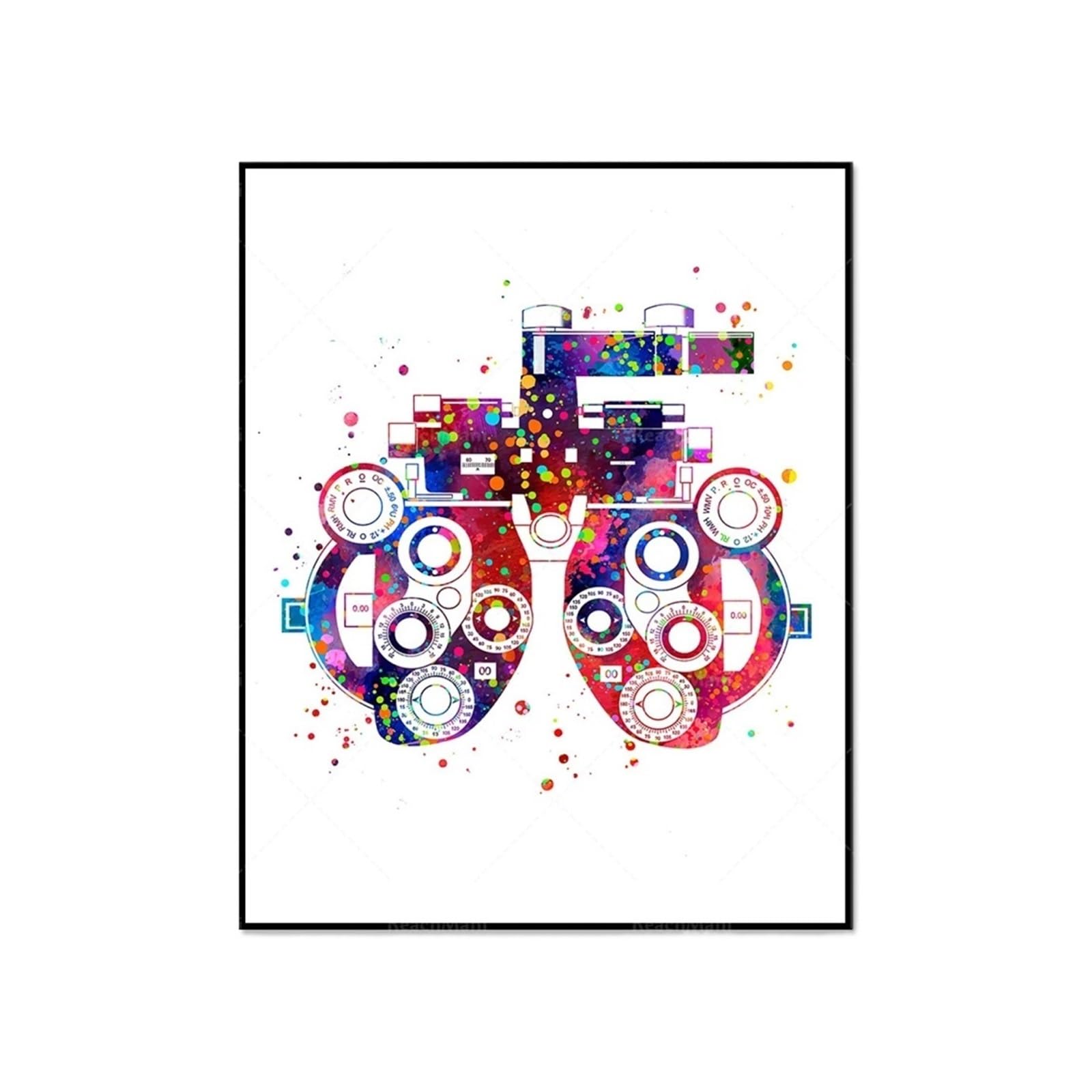 Diagrama De Anatomía Ocular Oftalmología, Decoración Regalo Optometrista, Póster Refractor, Marco Prueba Impreso, Clínica Médica, 1 Ud(6,60X80CM No Frame)