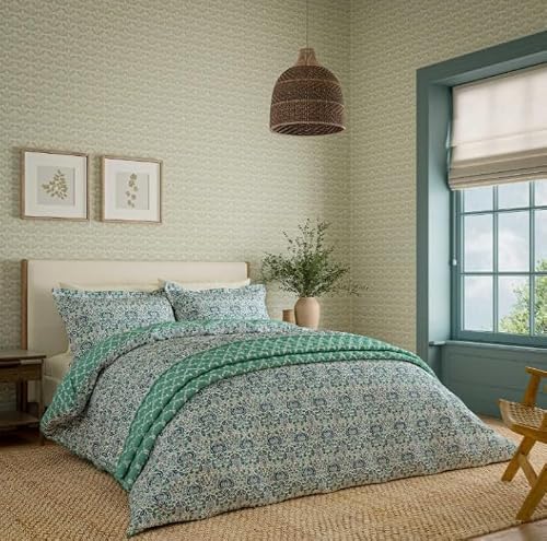Morris & Co Blue William Little Chintz Duvet Cover Set In (Single Duvet Cover Set 140Cm X 200Cm)