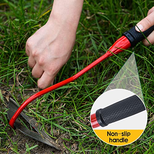 Disy-Hany All Steel Hardened Hollow Hoe,Garden Hoes Weeding Tool,Portable Hand Gardening Tools, Gardens Edger Weeder Puller,Durable Sharp,for Backyard Weeding - Image 5
