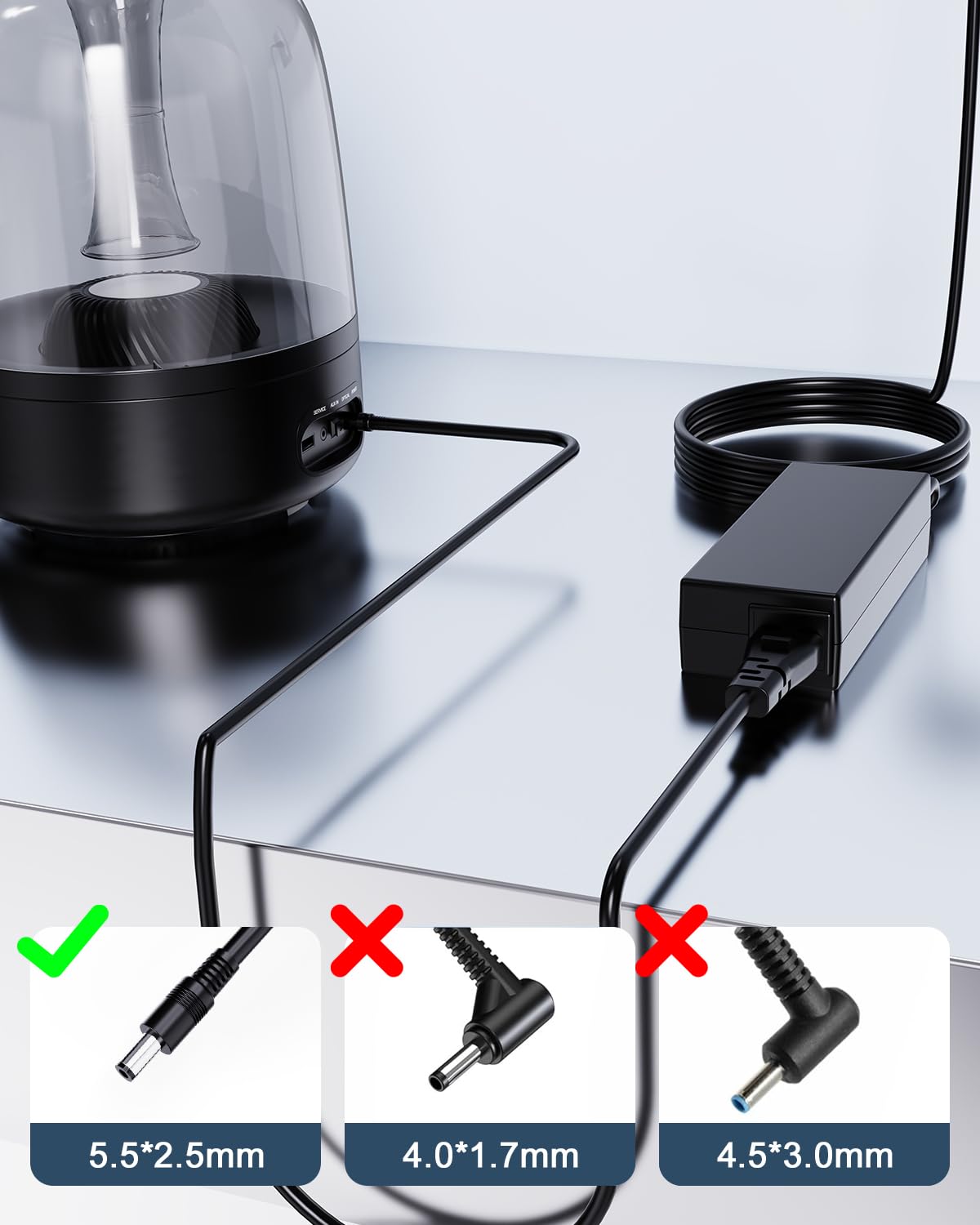 19V 65W Ladegerät Netzteil Kompatibel mit Teufel ROCKSTER Cross, Harman Kardon Go Play, JBL Xtreme, Xtreme 2, Extreme Plus, FUGOO Style Sport Tough XL Bluetooth Lautsprecher Ladekabel Adapter