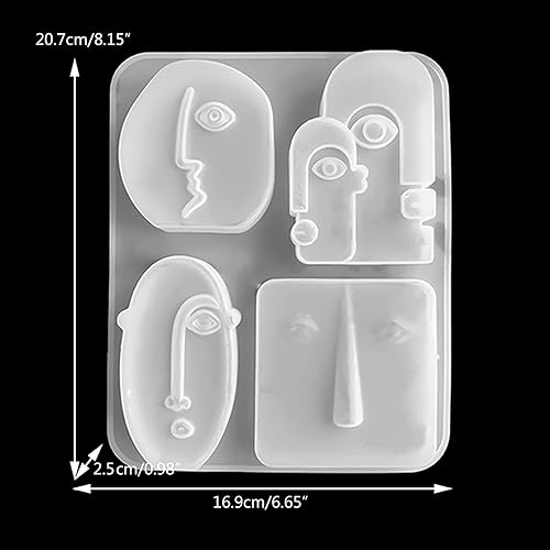 Miniatura 5 de Moldes de silicona abstractos para velas, arte y retrato, molde de jabón hecho en casa, molde para hacer velas, molde para velas de cara humana 3D,