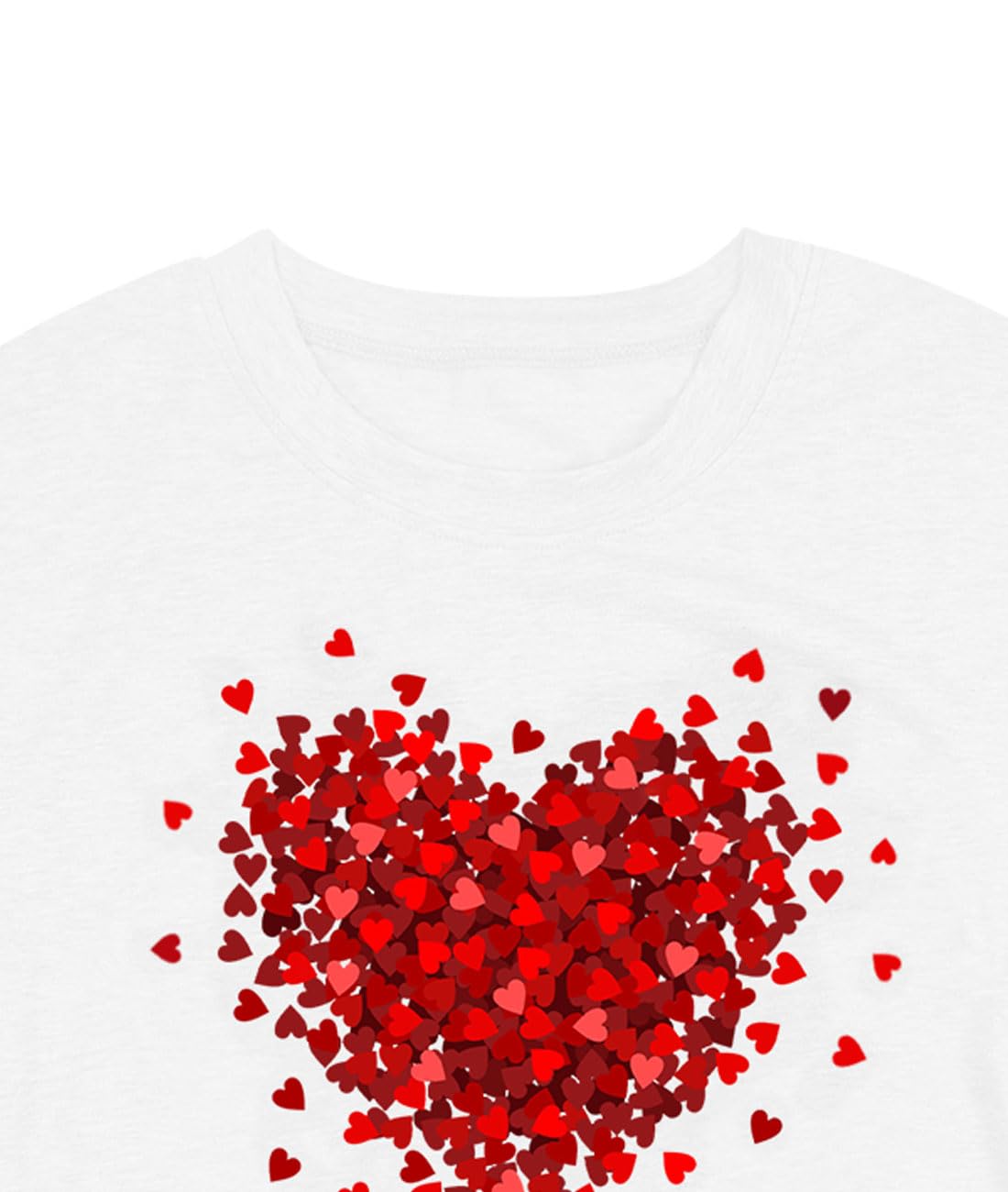 Maglietta da donna per San Valentino, con stampa a cuore e scritta "Love"