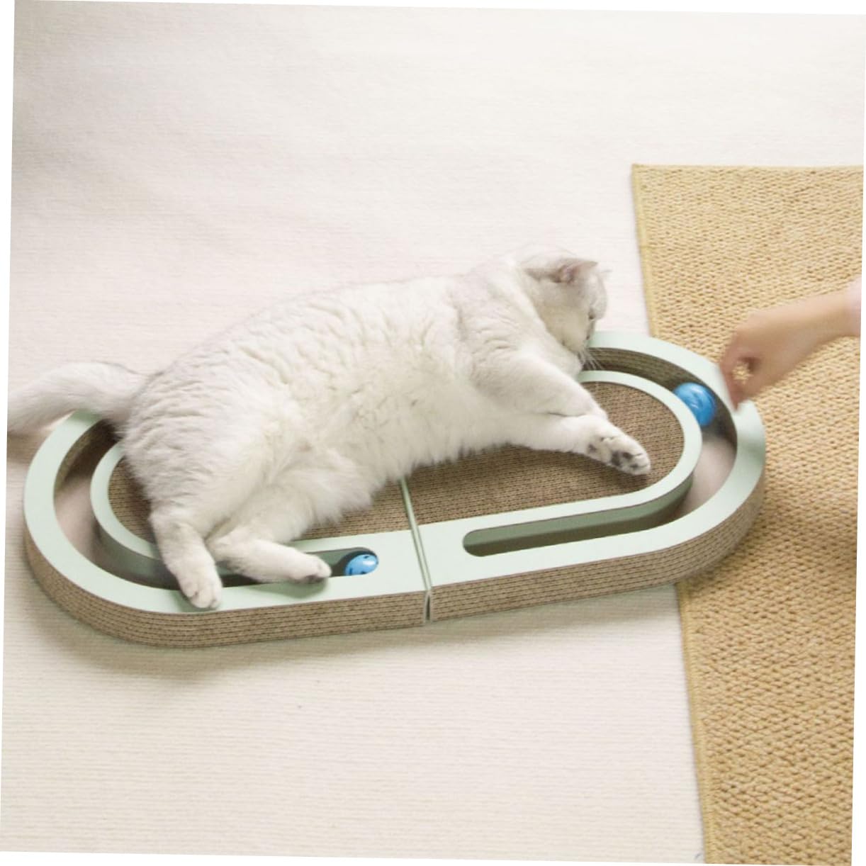 Toddmomy Tablero Rascador Plegable Hecho de Cartón Ondulado Interactivo Mascotas y Ejercicio Interiores