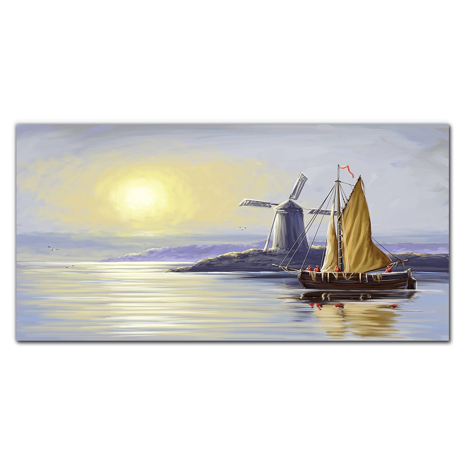 Décoration de cuisine murale avec la crédence Coloray Sun Ship Ship Mill
