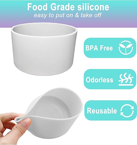 Miniatura 3 de 2 fundas protectoras de silicona para botas Stanley Tumbler Quencher Adventure de 40 onzas IceFlow 20 oz 30 onzas, cubierta inferior de silicona