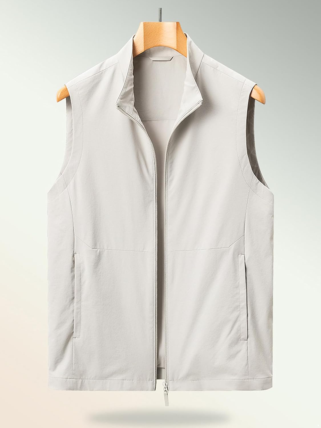 Shinsto Men's Fashion Spring Golf Vest Stand Collar Sleeveless High-End Casual Layered Gilet