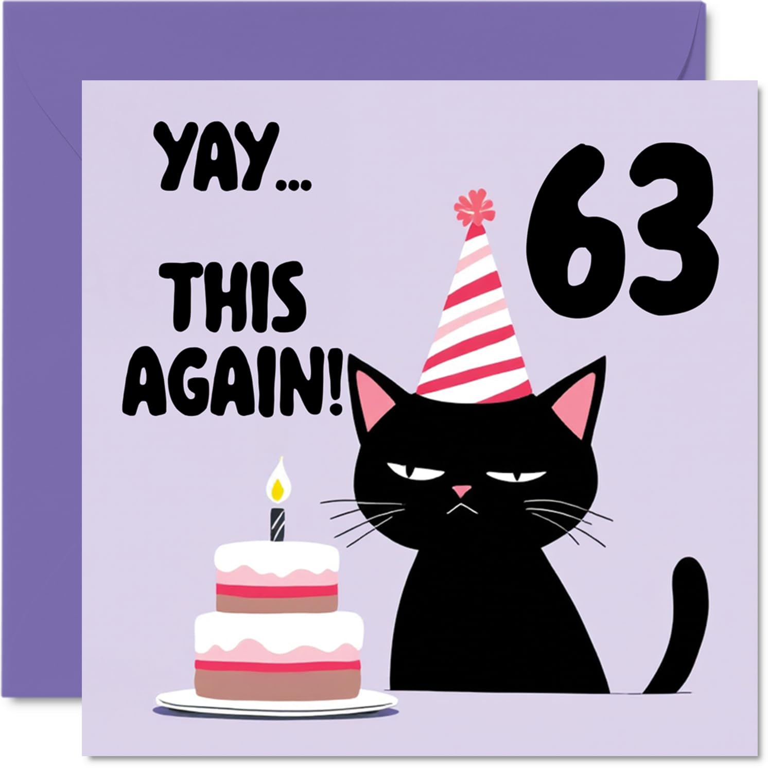 63rd Birthday Cards for Women and Men, Yay This Again