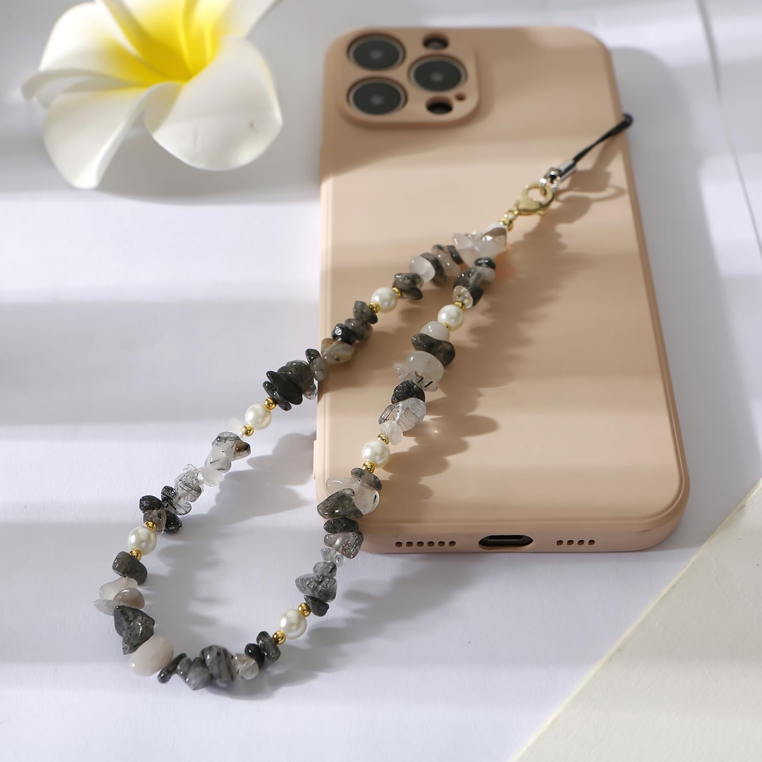 Amazon.com: Phone Chain Phone Wrist Strap Natural Gemstone Phone