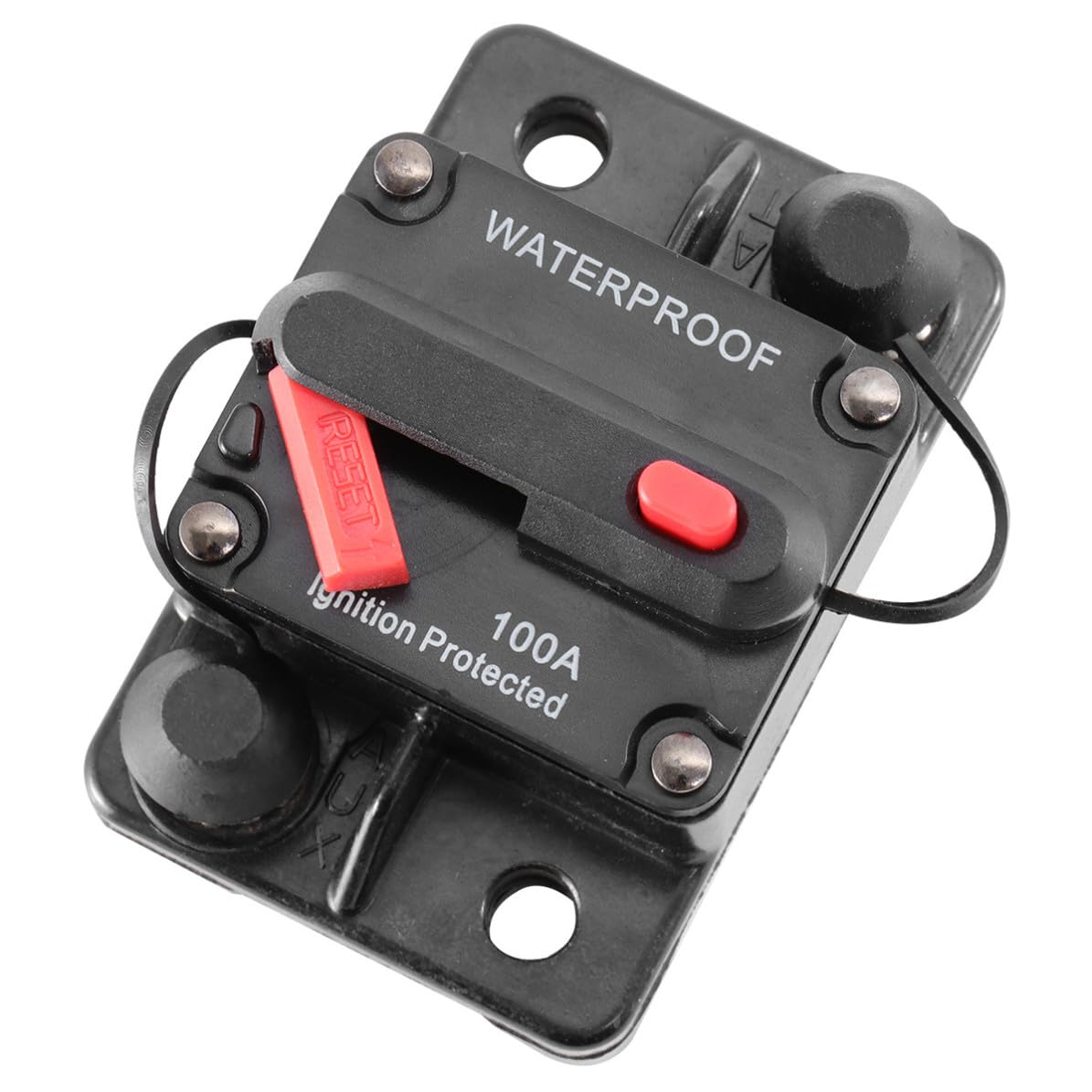 Disyuntor de reinicio manual de 100A con doble tornillo interruptor conmutable plástico y metal 8