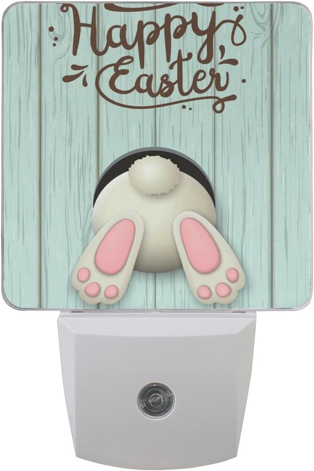 Joyprint LED Night Light Easter Bunny Eggs, Auto Senor Dusk to Dawn Night Light plug in for Kids Baby Girls Boys Adults Room
