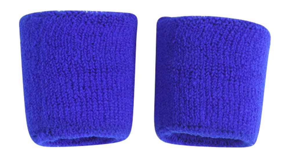 Terry Cloth 2 Pair (4 pieces) Wristbands, Royal
