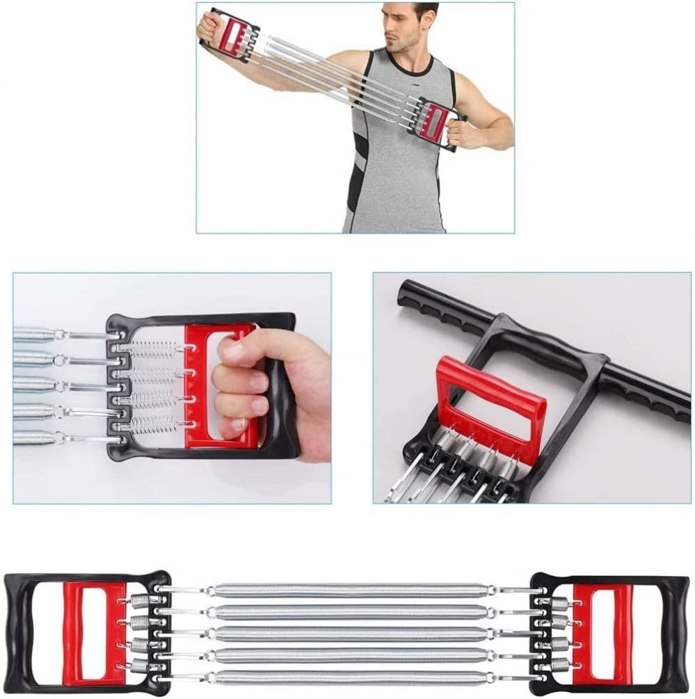 3 in 1 Multifunction Chest Expander for Man and Women, Including Grippers Hand Exercise Arm Exerciser & Elastic Foot Pedal Exercise Sit-ups Pedal Pull Rope & Professional Chest Exerciser