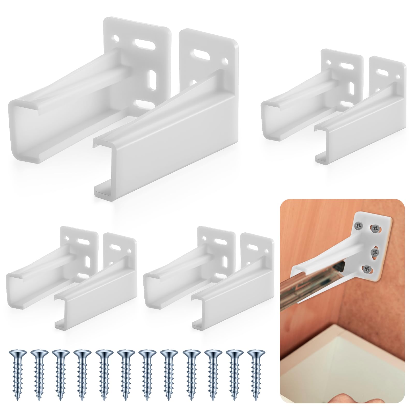 Chunful Drawer Slides - Rear Track Mounting Plates -10