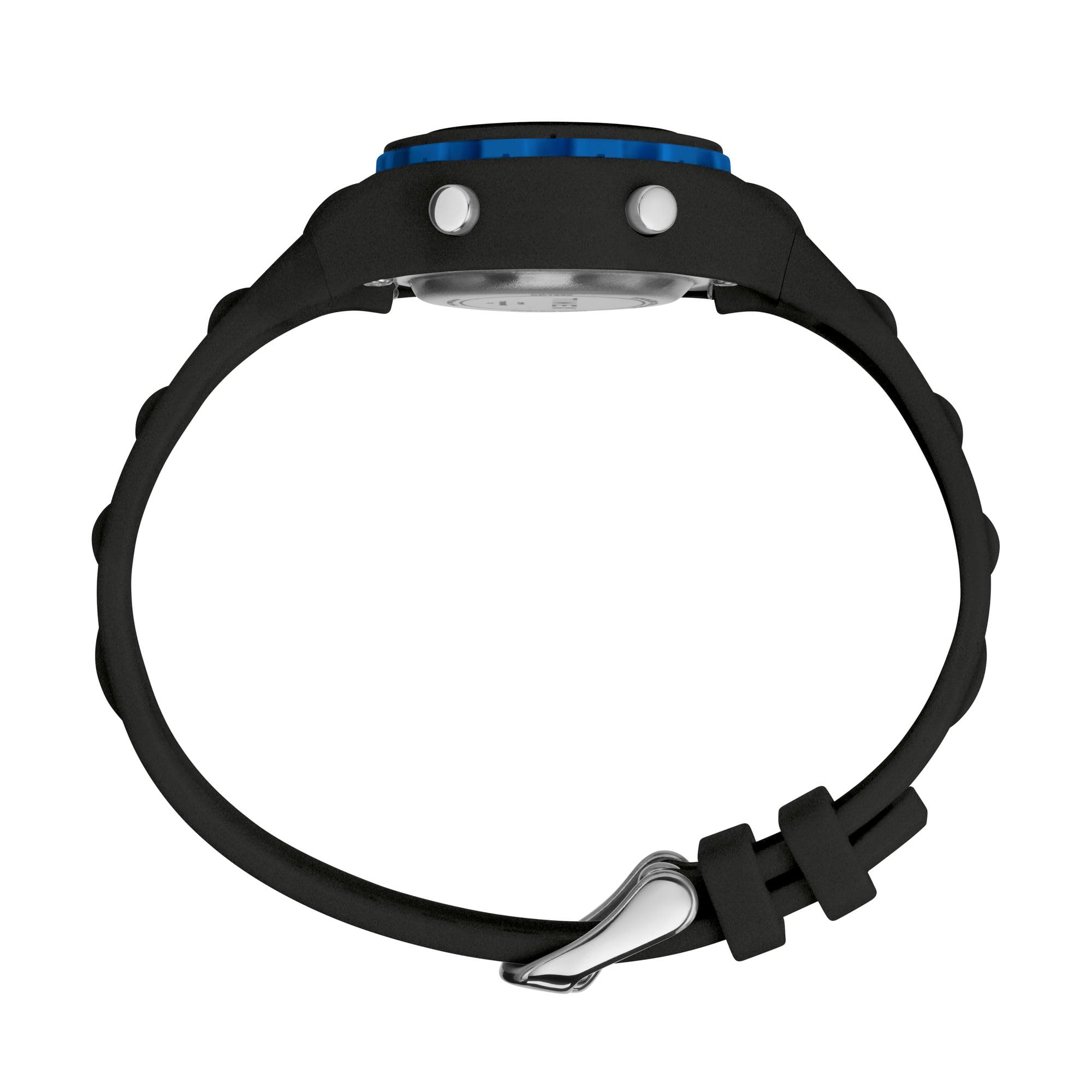 Timex Reloj digital para niños de 27 mm, correa negra, esfera digital, caja negra, Negro -