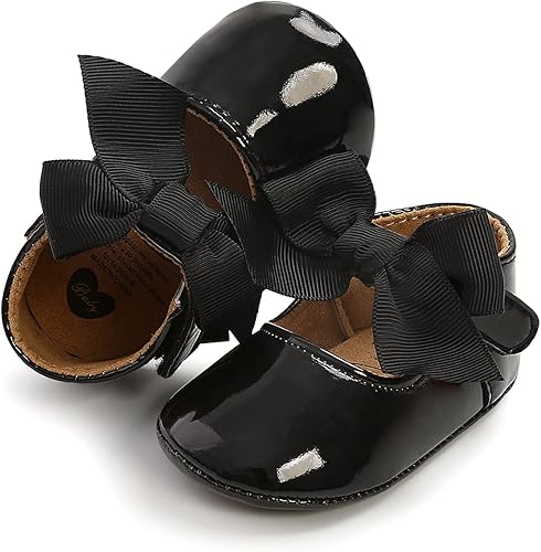 Miniatura 5 de Zapatos de bebé Mary Jane Flats antideslizantes con suela suave para bebés y niños pequeños, primeros caminantes, para fiestas, Navidad y vestidos