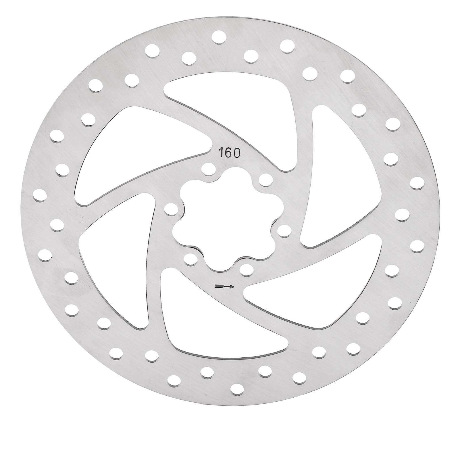 Mountain Bike Brake Disc Rotor, 120mm 160mm Disc Brake Rotor Flange Six Hole Round Bike Flange Disc Brake Rotor Replacement (160mm)