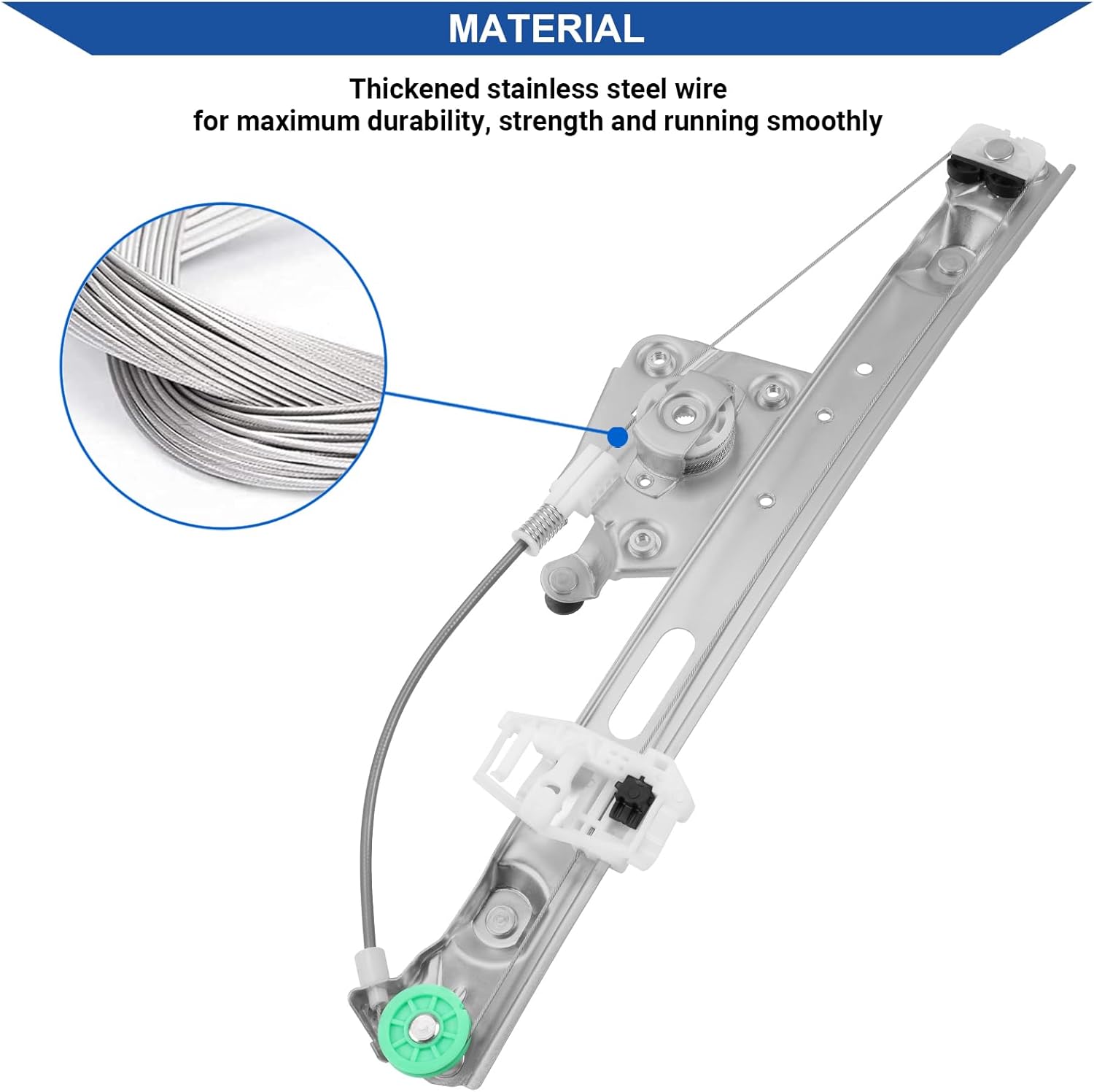 Obaee 749-469 Rear Right Passenger Side Power Window Regulator Without Motor Compatible with BMW E90 E91 323i 325i 328i 330i 335i M3 2006-2012, Replace OE 51357140590