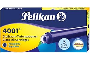 Pelikan 4001 Ink Cartridges for Fountain Pens in Royal Blue