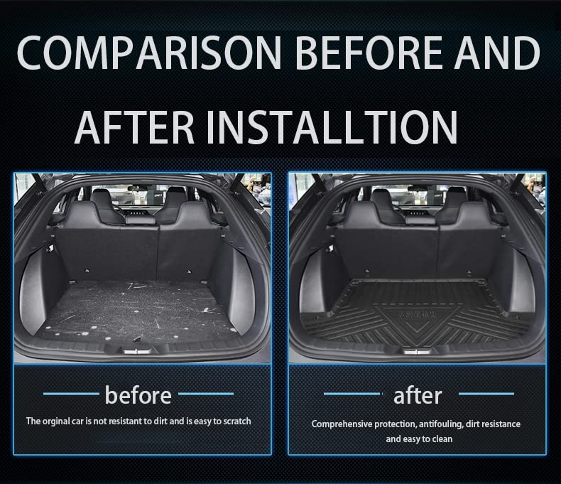 BSAITE Tapis de Coffre s’adapte pour Buick Regal 2017-2020, Housse de Coffre de Qualité Supérieure Imperméable, Antidérapant, Résistant à l'usure et Adapté aux Chiens avec Bords Surélevés