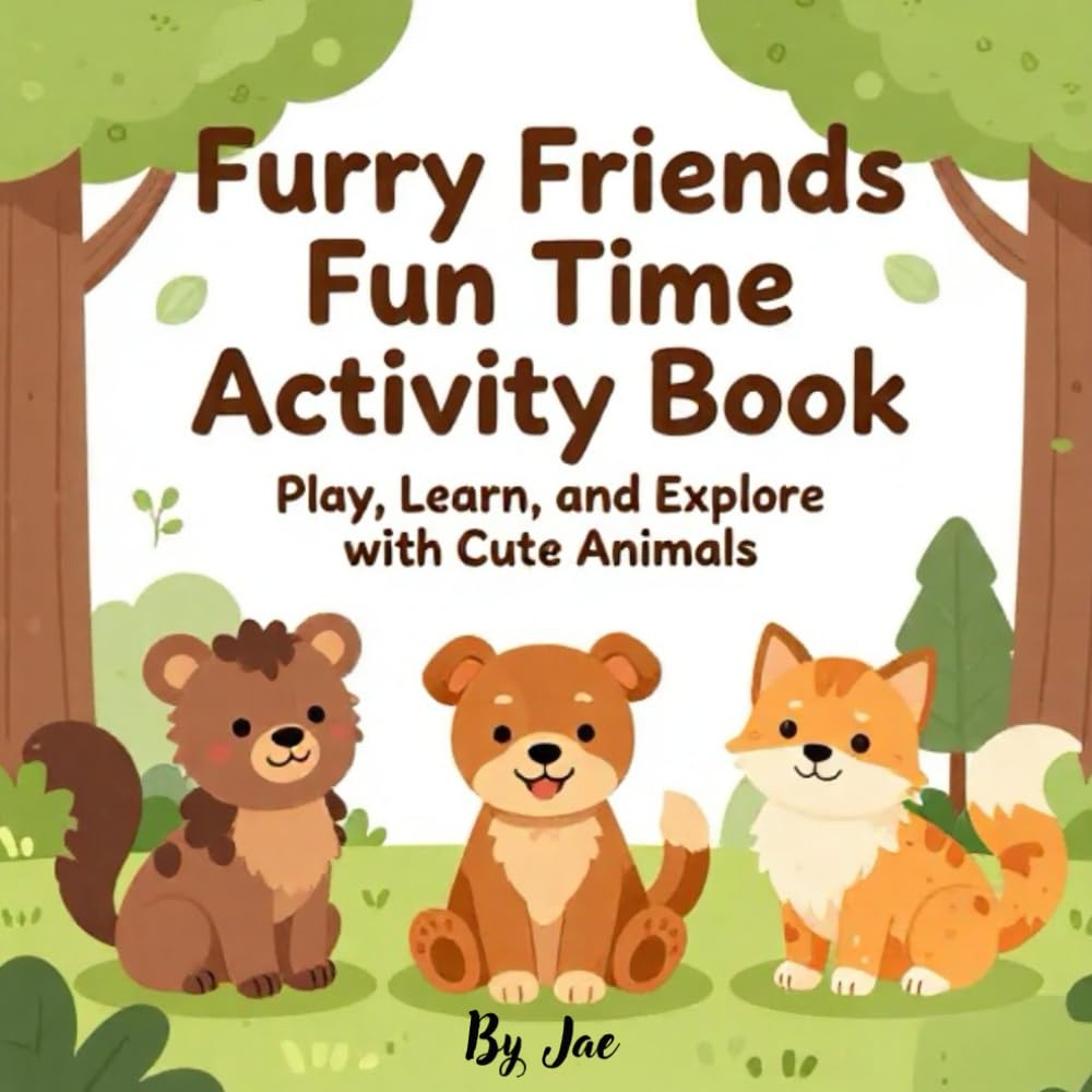 Furry Friends Fun Time Activity Book: Play, Learn, and Explore with Cute Animals