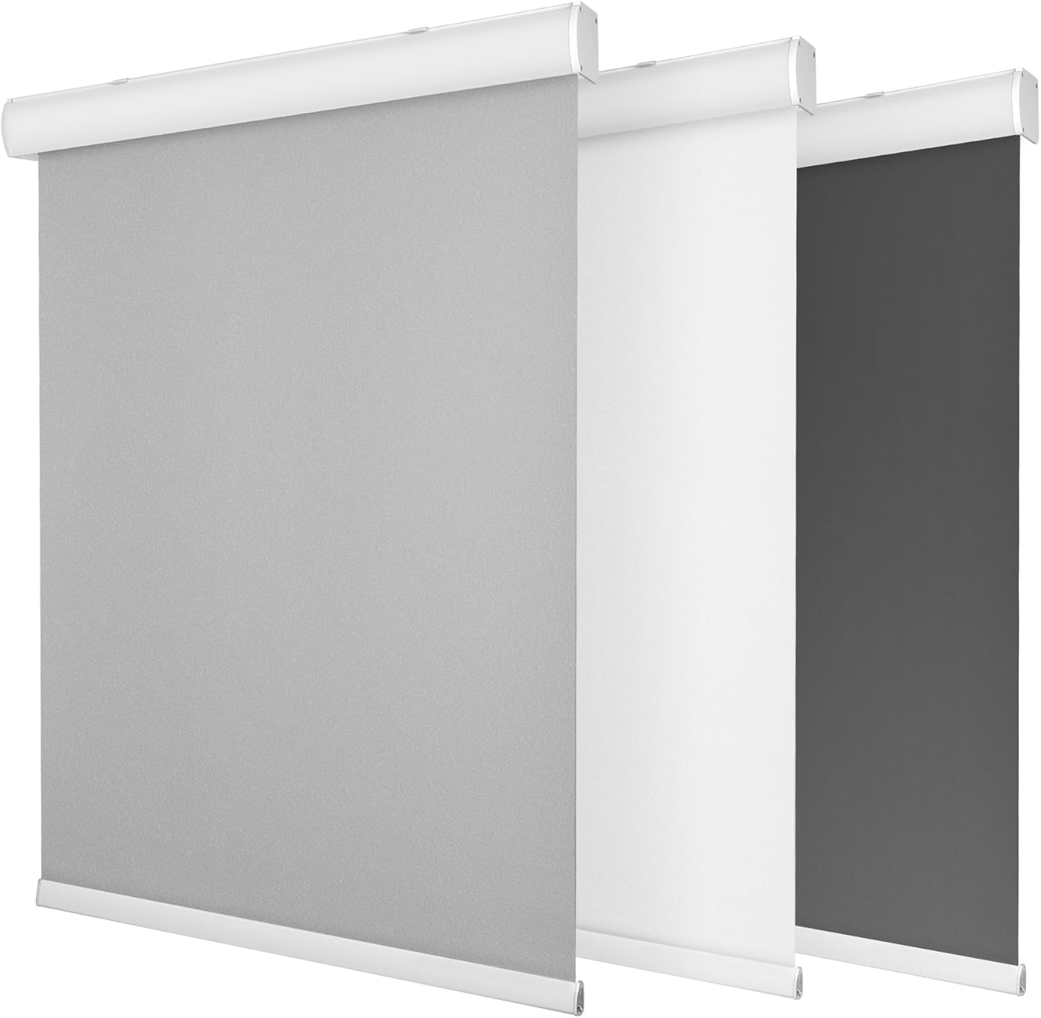 Allesin 100% Blackout Cordless Roller Shades for Windows, Free-Stop Shades, Thermal Insulated, UV Protection, Waterproof Fabric, Easy to Install for Home, Office, Bathroom (Gray 23 x 72) Gray 23"W x 72"H