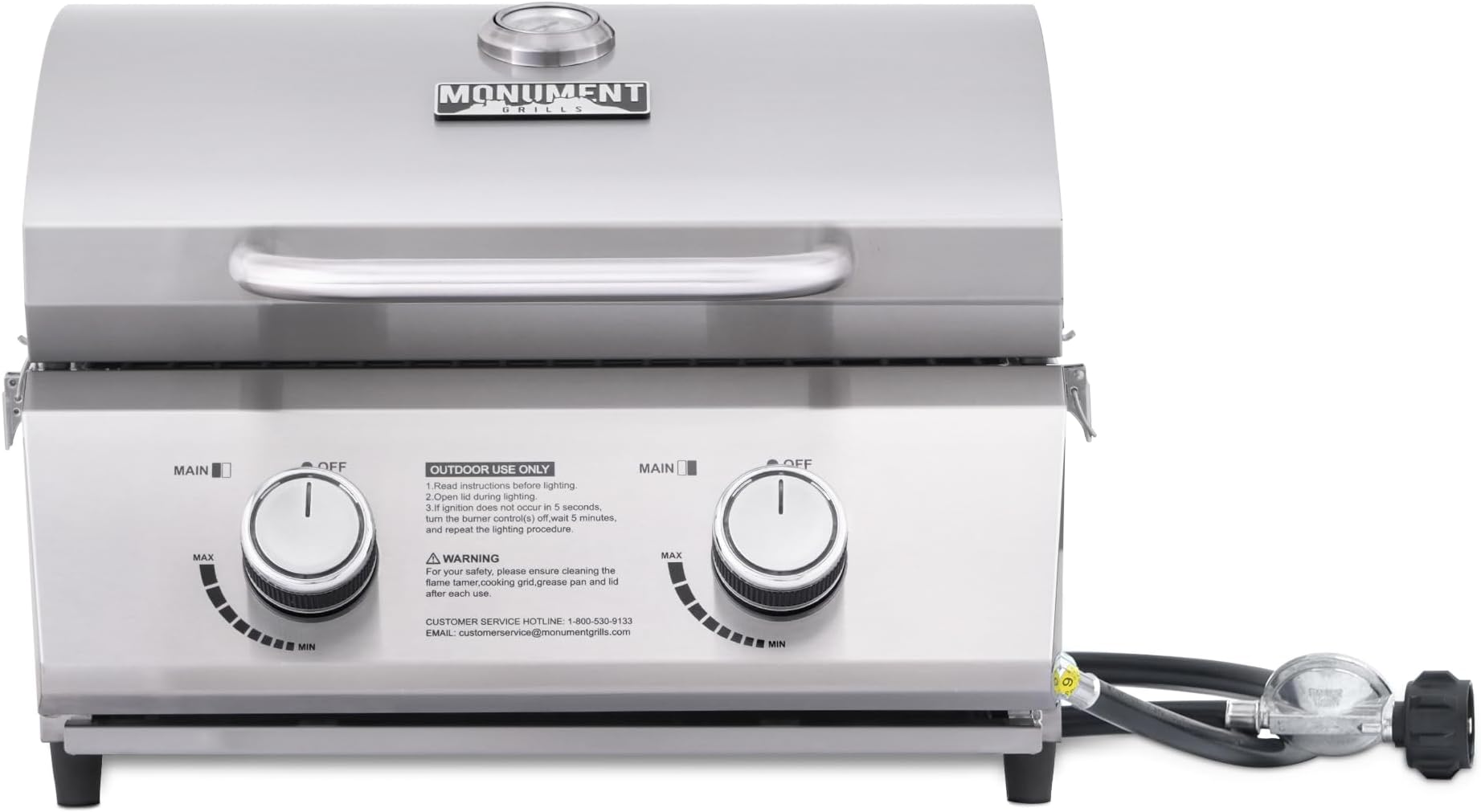 Monument Grills Tabletop Propane Gas Grill for Camping
