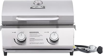 Monument Grills Tabletop Propane Gas Grill for Outdoor Portable Camping