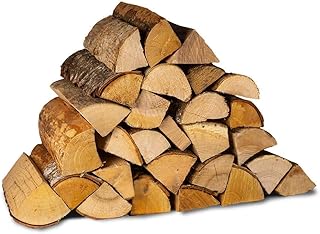 Pizza Oven Wood, 60kg, Kiln Dried Logs, Ideal Firewood For Pizza Oven, Sustainably Sourced Logs, Long-Burning & Quick To Light, 25cm Split Logs For Pizza Ovens, Hand-Packed In Recycled Boxes