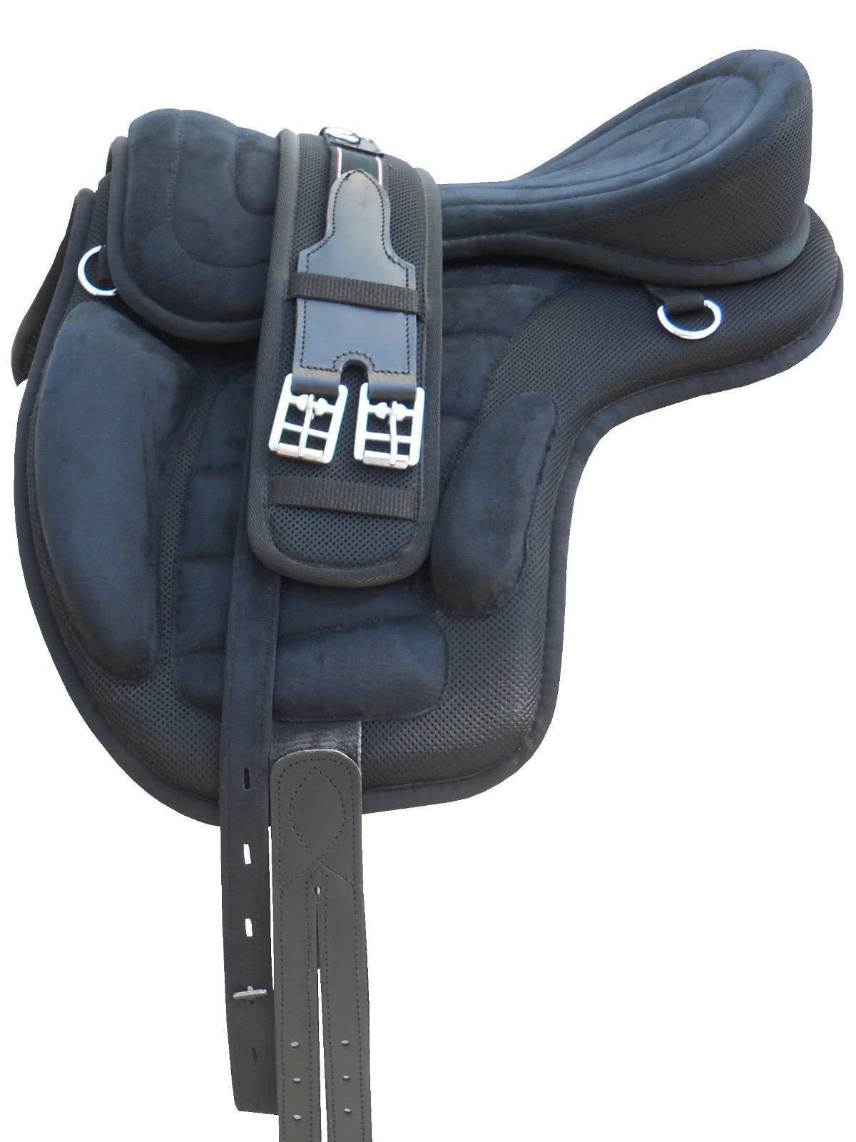 WILD RACE Freemax Treeless Saddle, Available in 13 Colors 9 Sizes (16.5", Black) — image 1