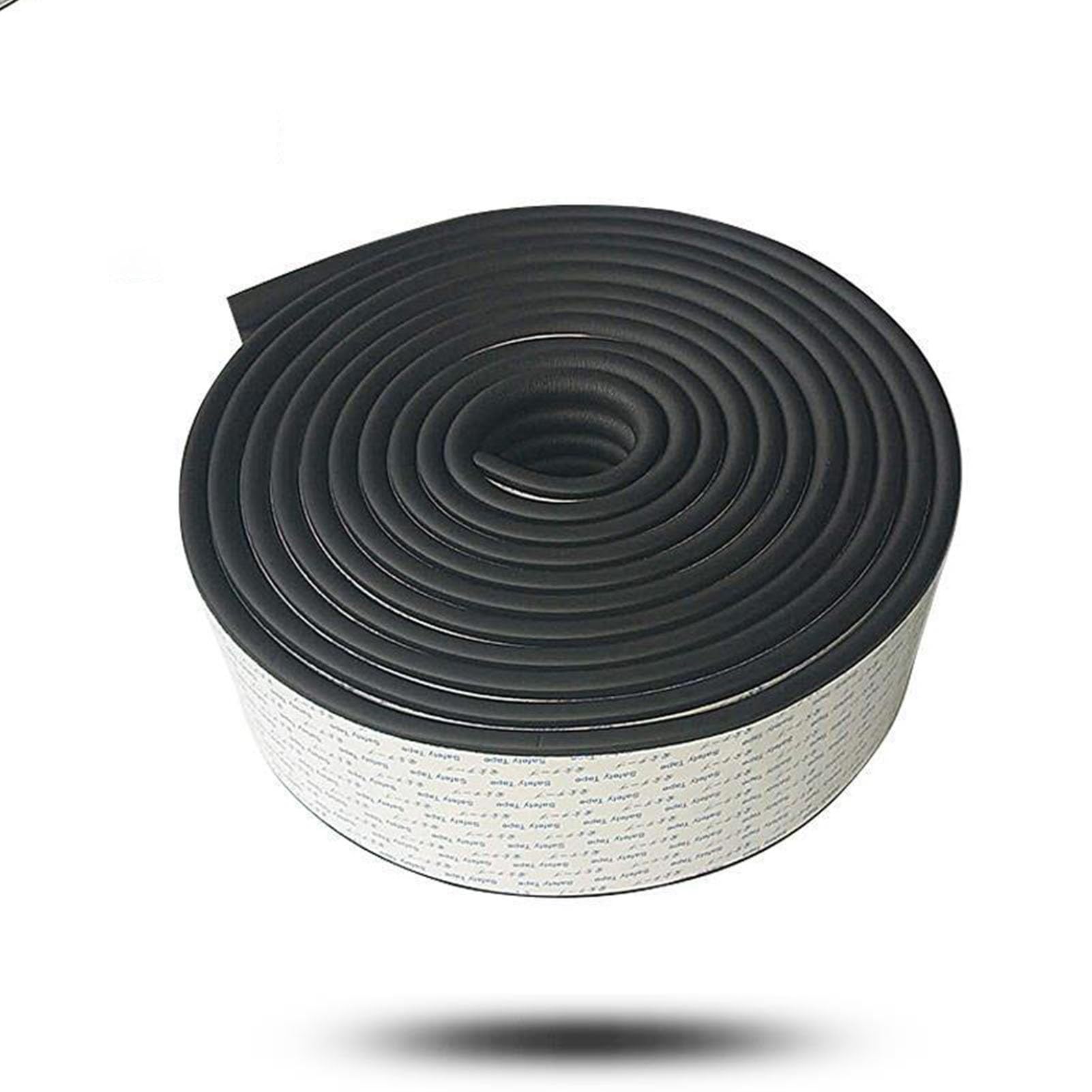 Protector de parachoques de borde de esquina de seguridad, protector de acolchado de espuma a prueba, tira adhesiva de cojín de borde de muebles, juego de prueba para mesa de café cocina (negro 3 piez