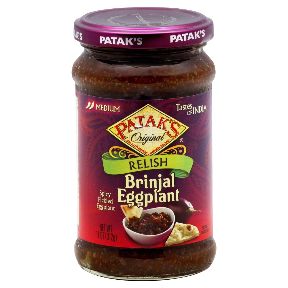 Pataks, Brinjal Egg Plant Relish 11 Ounce (6 Pack)