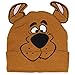 Bioworld Scooby Doo Costume Hat Beanie Embroidered Scooby Original Cartoon Network Face,Brown,One Size