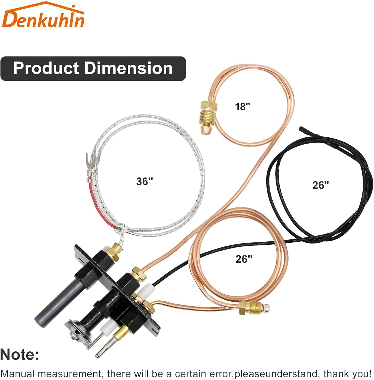 10002264 Natural Gas Pilot Assembly Replace 10002265, NG 3 Way Pilot for Majestic,Temco,Vermont Castings Dutchwest, Fireplace and Stoves