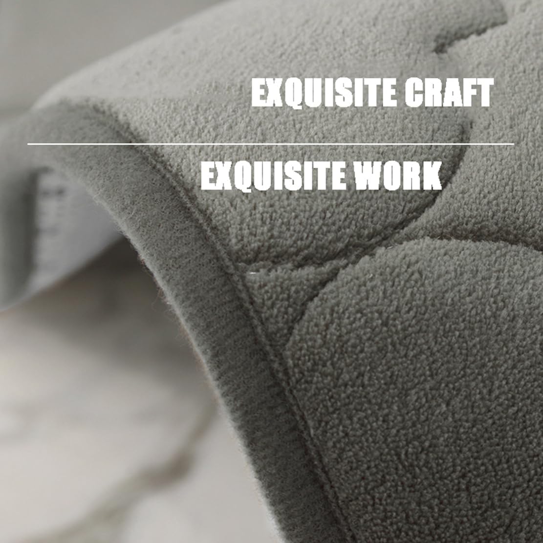 Thick Memory Foam Bath Rugs Non Slip Bathroom Rug Strong Water Absorbent Shower Rugs Machine Washable Ultra Soft Comfort Door Mats Laundry Room Carpet Bathtub Mat Grey 16" x 24"