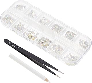 FOMIYES 1 Conjunto Kit De Decoração Branca Com Strass Para Maquiagem Kats Em Massa Strass Para Unhas Arte Para Unhas Com Strass Joias Faciais Com Strass Unhas Acrílicas Para Unhas