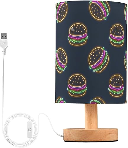 Miniatura 1 de Colorful Neon Fluorescent Burger USB Lamp Led Light for Hallway Lamp for Desk Aesthetic de lamparas mesa