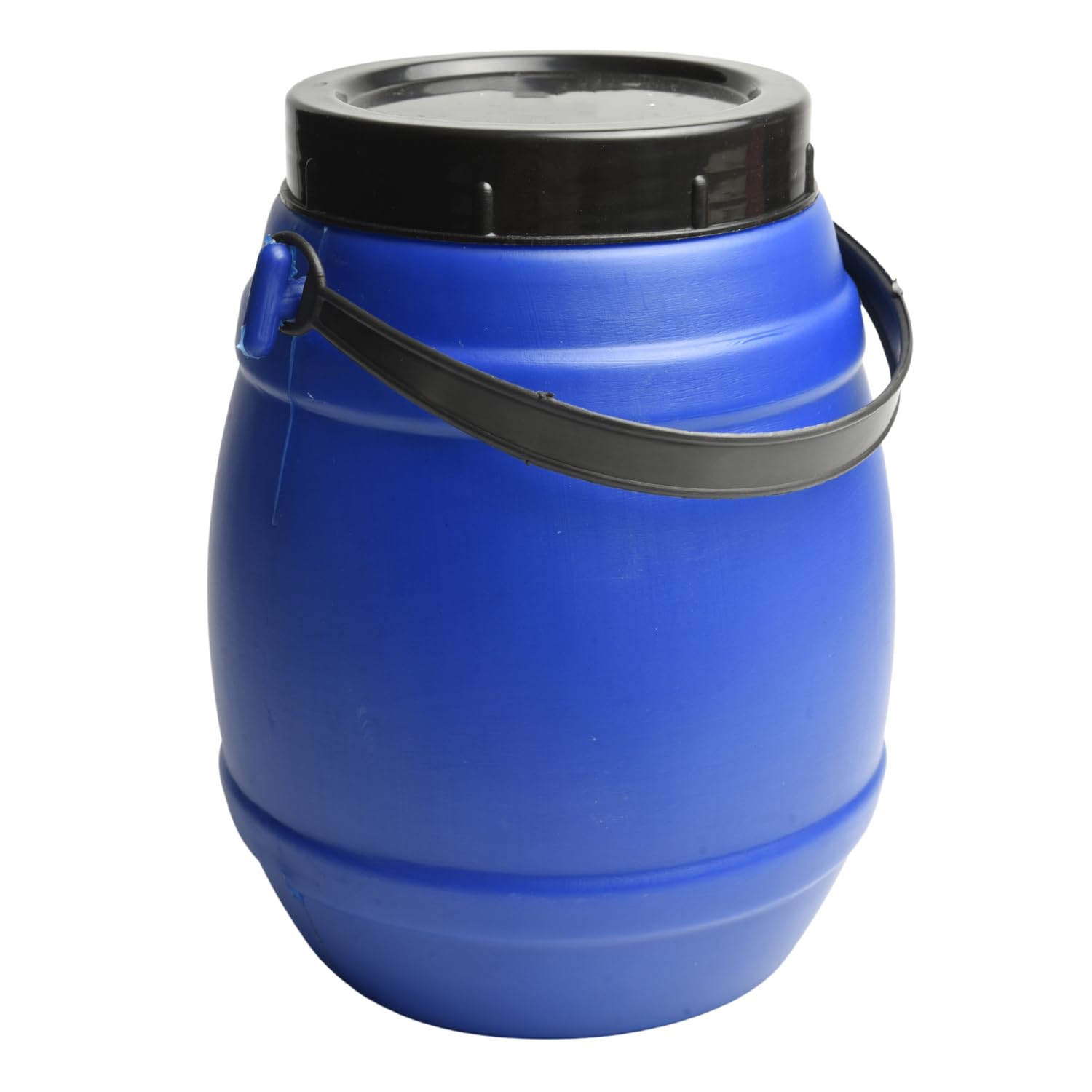 B2C Plastic Food Storage Barrels with Screw-On Lid & Handles – 1.2L to 5L – Food-Safe, Durable, Lightweight, Perfect for Fermenting, Water & Kitchen Use (2, White, 5L SQUARE)