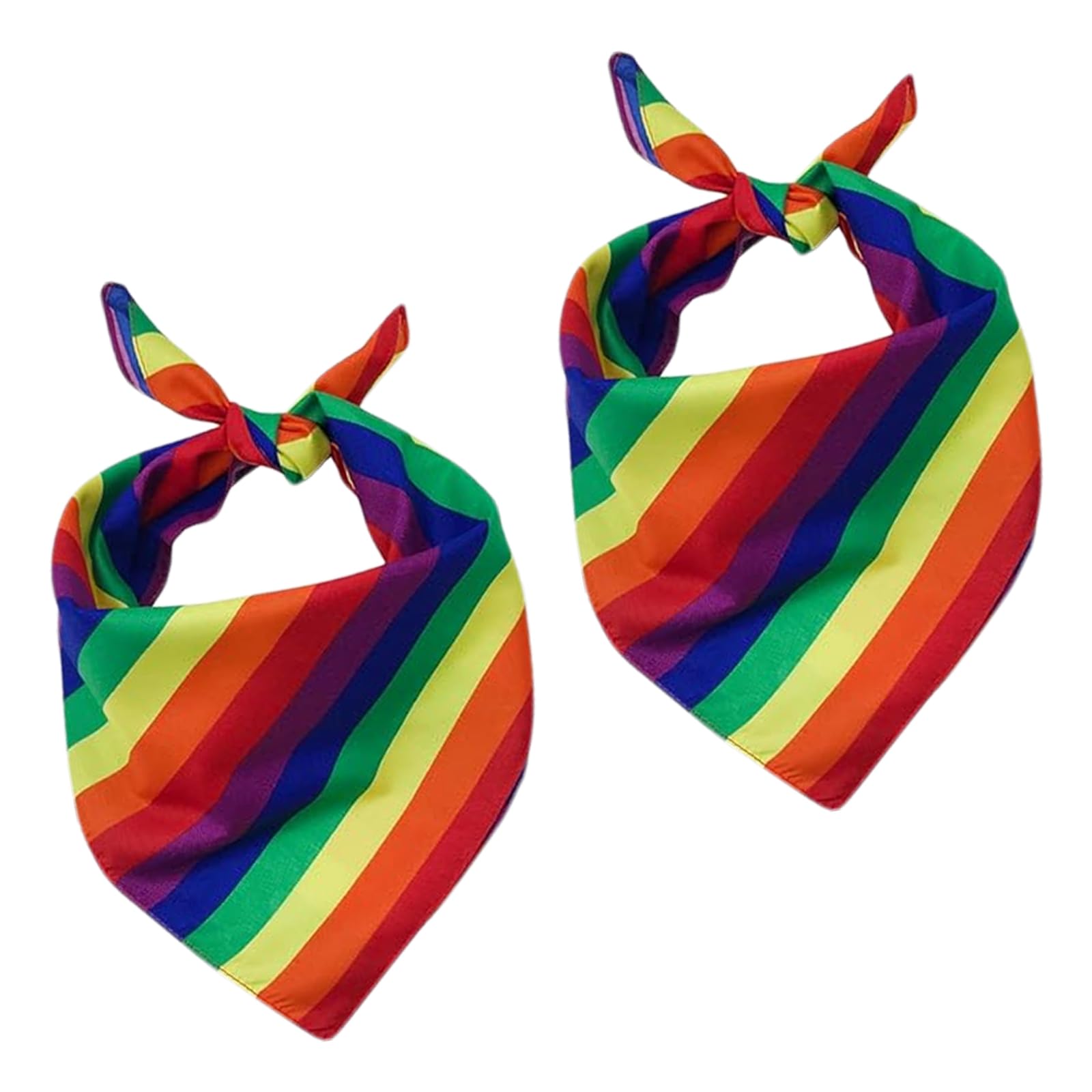 MAEXUS® Pride tęczowa bandana, 2 sztuki, ozdoba do włosów, tęczowa ozdoba do włosów, na imprezy LGBTQ+, na imprezy, jako dekoracja Pride, tęczowa chusta