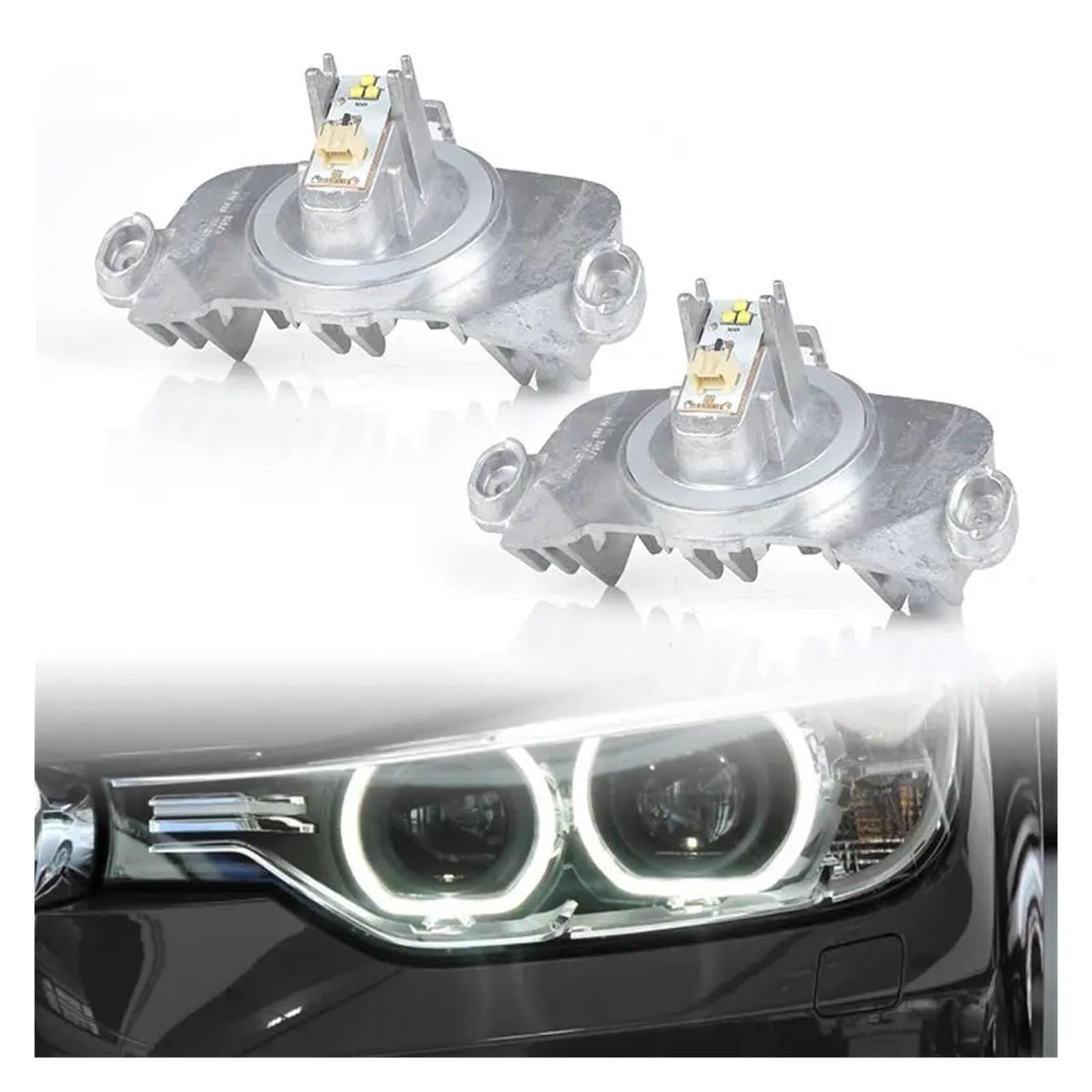 Módulo de Control de Faros adaptativos para Faros de xenón para Unidad balasto Control para LED Angel Eyes para módulo luz circulación Diurna para BMW(1pc White)